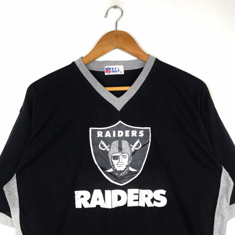 Rare Vintage NFL GOLF RAIDERS Big Logo V-neck Shirt Medium - Etsy