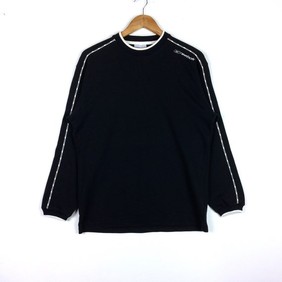 Reebok, Rare!!! Vintage REEBOK SPORTSWEAR CLASSIC Crewneck Sweatshirt Black Colour Large Size