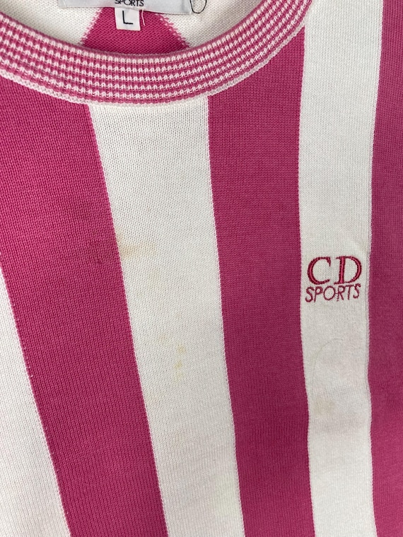 Luxury!!! Vintage Luxury CHRISTIAN DIOR SPORTS Pinky Stripe Vest