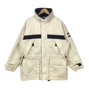 Rare!!! Vintage TOMMY HILFIGER With PATCHES Side Arm Logo Multipocket Long Jacket Medium Size