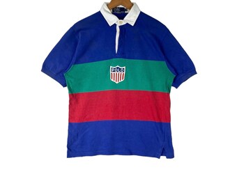 Vintage 90's Polo Sport Spell Out Shirt Large Polo Sport #22 Ralph