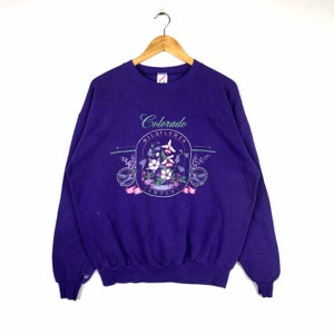 Flower Company!!! Vintage COLORADO WILDFLOWER COMPANY Crewneck Sweatshirt Extra Large Size