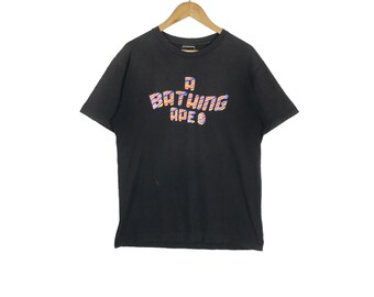 Vintage 90s BAPE X Stash Hanes T-shirt: Japan Streetwear, Size M