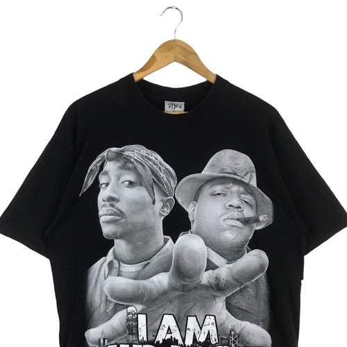 American Legend!!! Vintage shops American Rapper Hip-Hop Legend The Notorious Big BIGGIE And TUPAC Shakur I Am Hip Hop T-Shirt Extra Large Size