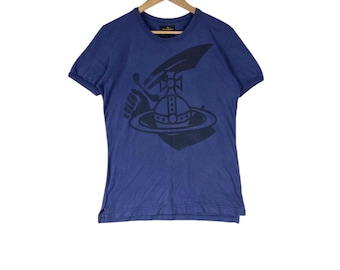 British Fashion Designer!!! VIVIENNE WESTWOOD ANGLOMANIA Cross Logo T-Shirt Medium Size