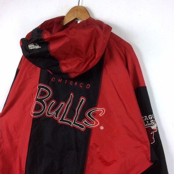 VINTAGE STARTER CHICAGO BULLS POLO SHIRT NBA WARMUP SZ: XL (Gebraucht) in Cortaillod für CHF 75