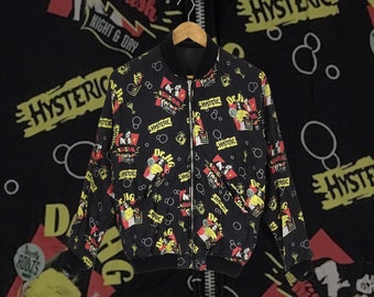 By Nobuhiko Kitamura!!! Vintage Japanese Designer HYSTERIC GLAMOUR The Naked Truth Flaming Color Sukajan Reversible Jacket