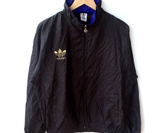 Rare!!! Vintage ADIDAS TREFOIL DESCENTE Made In Japan Light Jacket Windbreaker Medium Size