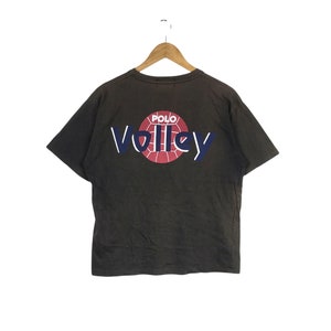 True Vintage!!! Vintage POLO By RALPH LAUREN Polo Volley Faded T-Shirt Large Size Rare Finding