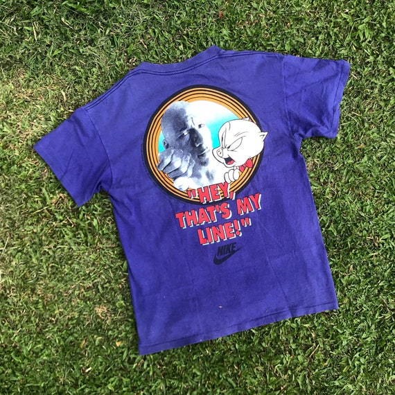 Rare Graphic!!! Vintage 1991 NIKE MICHAEL JORDAN Looney Tunes