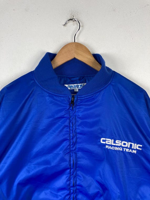 CALSONIC RACING TEAM ナイロンブルゾン 日本製 美品 Racing!!! Vintage 90s CALSONIC RACING TEAM Nissan Nismo Bomber