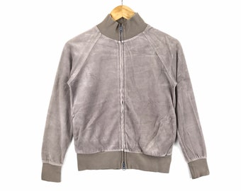 Rare!!! Vintage BEAMS JAPAN Fully Zipper Fleece Design Plain Sweater For Kids