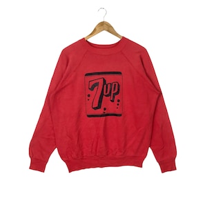 American Brand!!! Vintage SOFT DRINK 7UP Crewneck Sweatshirt Made in Usa Extra Large Size