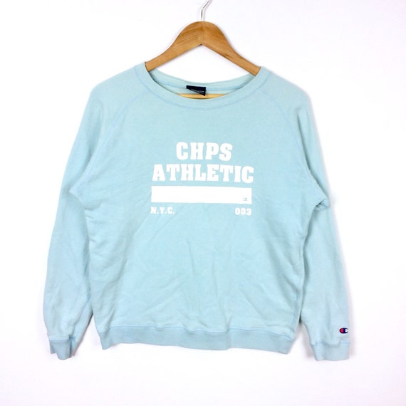 light blue champion crewneck