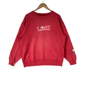 Snowboarding And Skateboarding!!! Vintage  LOST ENTERPRISES Lost Skateboard Skull Logo Crewneck Sweatshirt