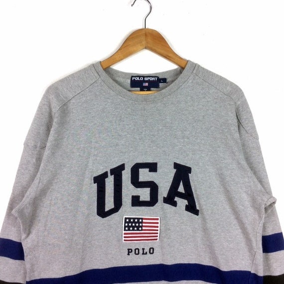 Rare!!! Vintage POLO SPORT USA by Ralph Lauren Crewneck