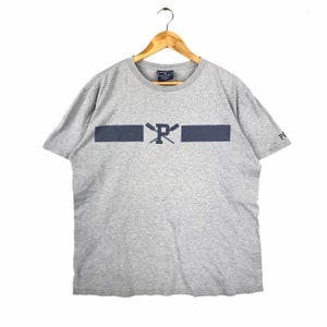 Rare!!! Vintage POLO SPORT RL By Ralph Lauren Crewneck T-Shirt Medium Size Grey Colour