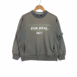 Rare!!! Vintage ZIPPO BRAND USA Crewneck Sweatshirt Grey Colour Medium Size