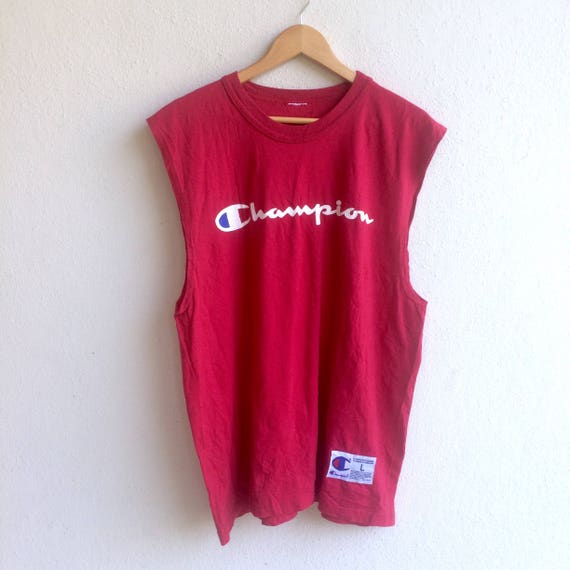 champion logo tank tops