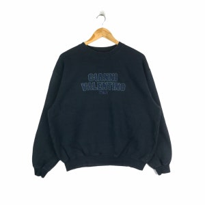 Rare!!! The Famous Vintage Italian Designer GIANNI VALENTINO ITALY Crewneck Sweatshirt Double Large Size