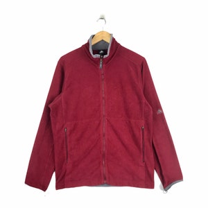 Rare!!! Vintage NIKE ACG SWOOSH All Condition Gear Small Logo Light Fleece Jumper Red Colour Large Size