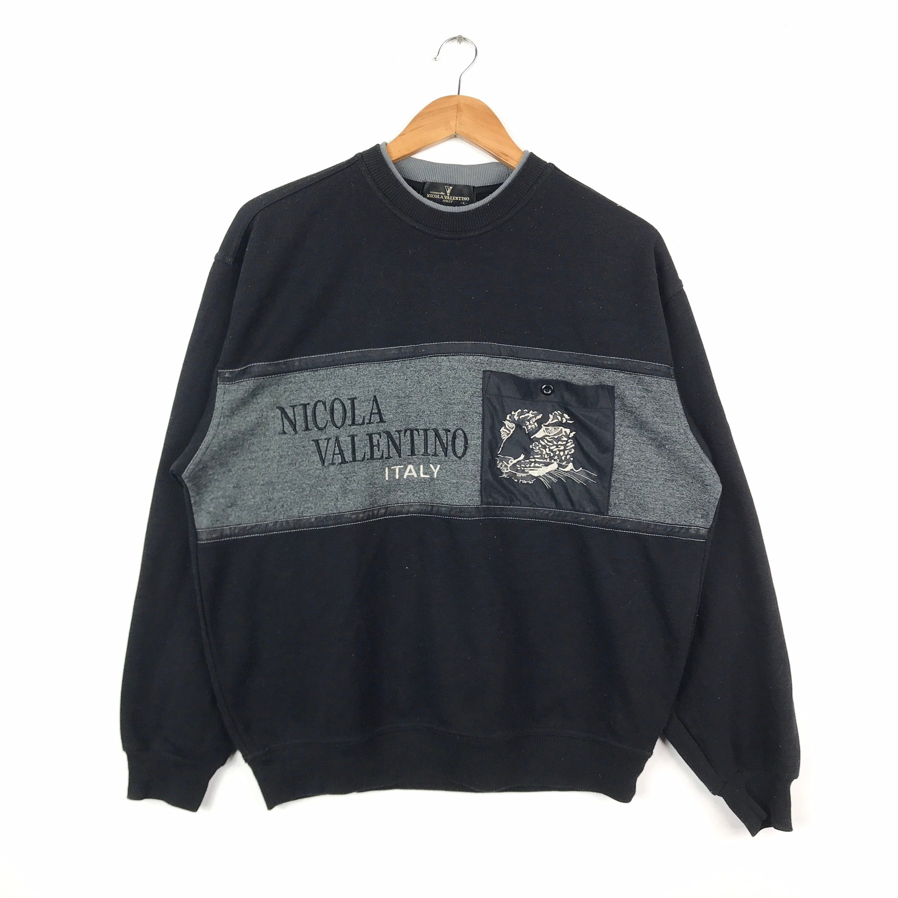 Rare!!! Vintage Italian Designer NICOLA VALENTINO ITALY Crewneck 