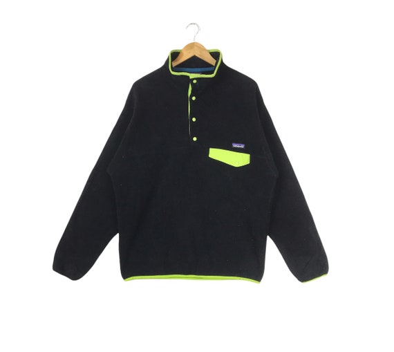 Warm and Durable Vintage 90s PATAGONIA SYNCHILLA OUTDOOR Clothing Half Snap  Button Fleece Jumper Made in Nicaragua Large Size -  Canada