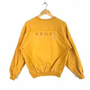 Rare!!! Vintage KENZO JEANS PARIS Embroidery Crewneck Sweatshirt Medium Size