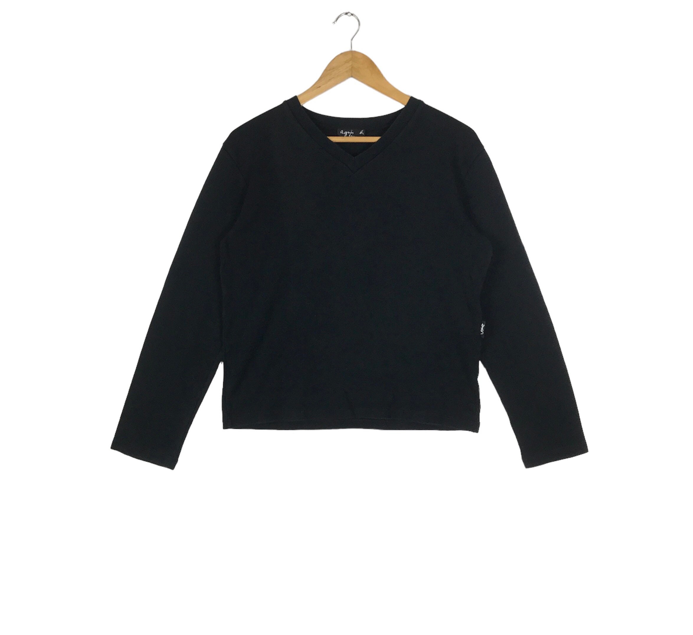 トップス 90s agnes b homme V neck knit sweater Rare!!! Vintage AGNES B HOMME PARIS V Neck Longsleeve Jumper