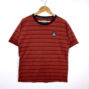 Rare!!! Vintage POLO SPORT SPORTSMAN 1967 Usa By Ralph Lauren Crewneck Stripe T-Shirt Medium Size