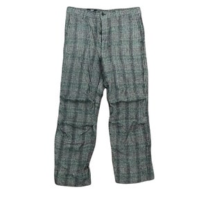 May include: Green and white plaid pants.