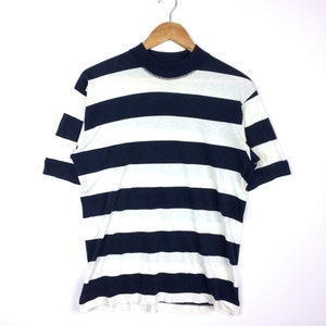 Zeldzame!!! Vintage Verenigde kleuren van BENETTON maakte In Italië Stripe T-Shirt Medium grootte