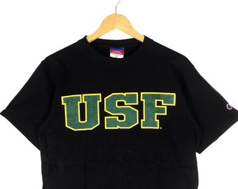 Athletic!!! Vintage CHAMPION AUTHENTIC APPAREL Usf T-shirt Black