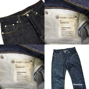 Austrian Artist!!! Vintage 1999 HELMUT LANG Made in ITALY Classic Raw Denim Jeans Waist 28