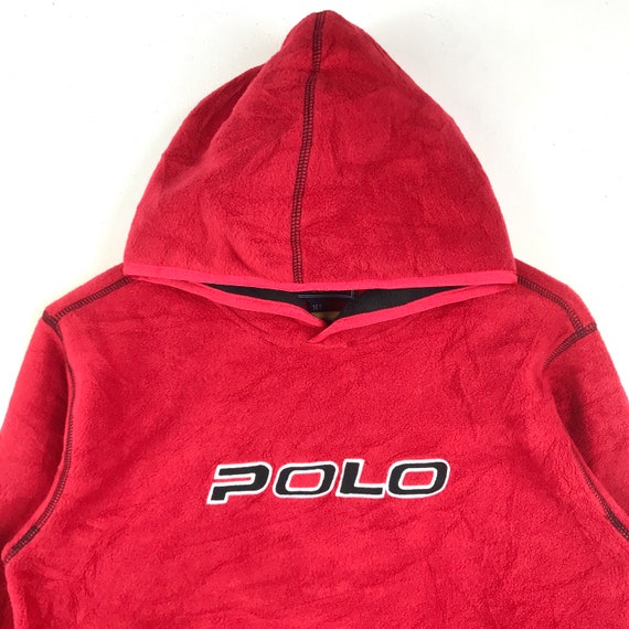 Rare Vintage POLO SPORT RL by Ralph Lauren Pullover Fleece Hoodie