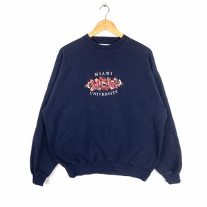 Vintage University!!! Vintage MIAMI MOM UNIVERSITY Crewneck Sweatshirt Made in Usa Extra Large Size