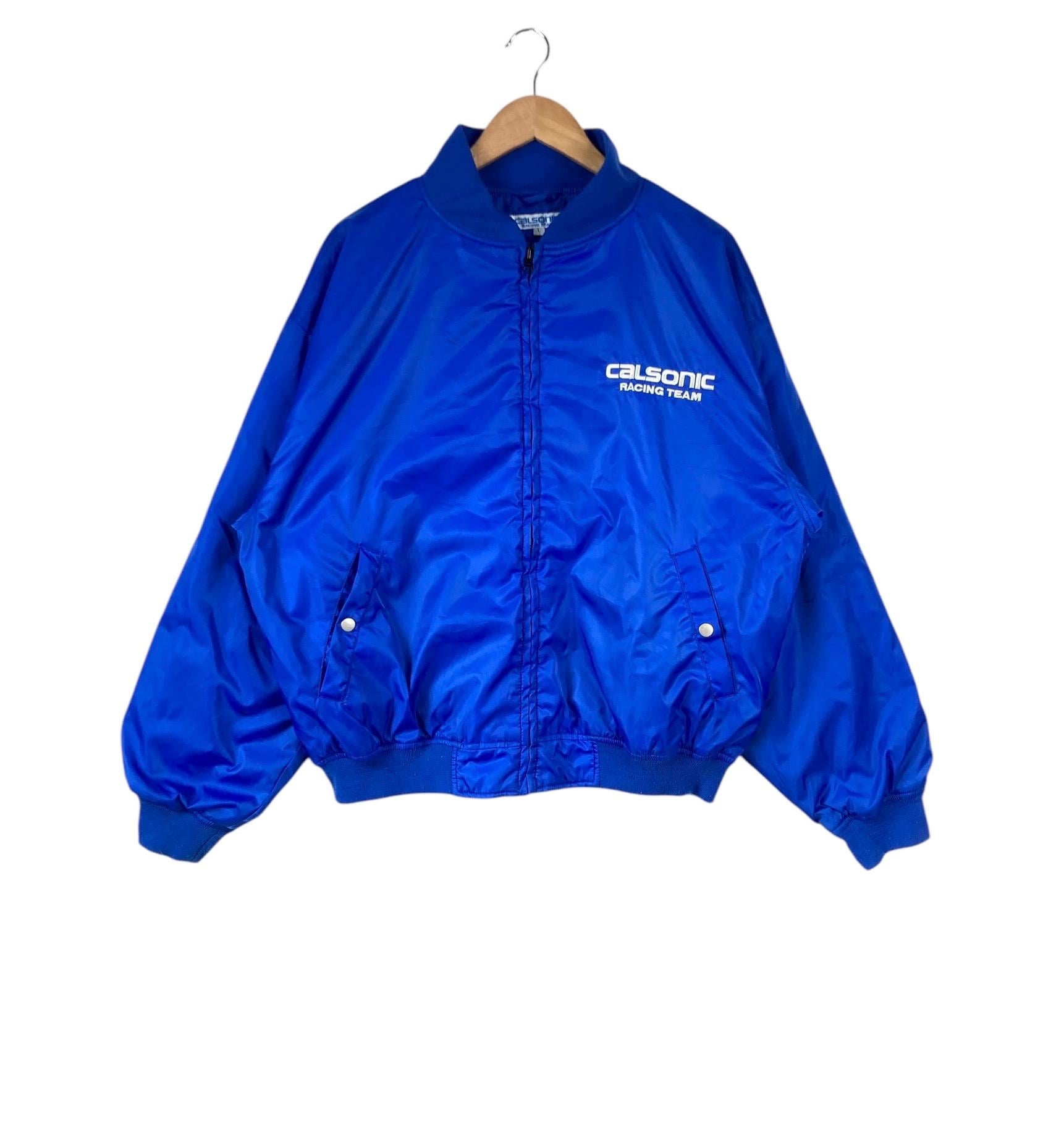 CALSONIC RACING TEAM ナイロンブルゾン 日本製 美品 Racing!!! Vintage 90s CALSONIC RACING TEAM Nissan Nismo Bomber