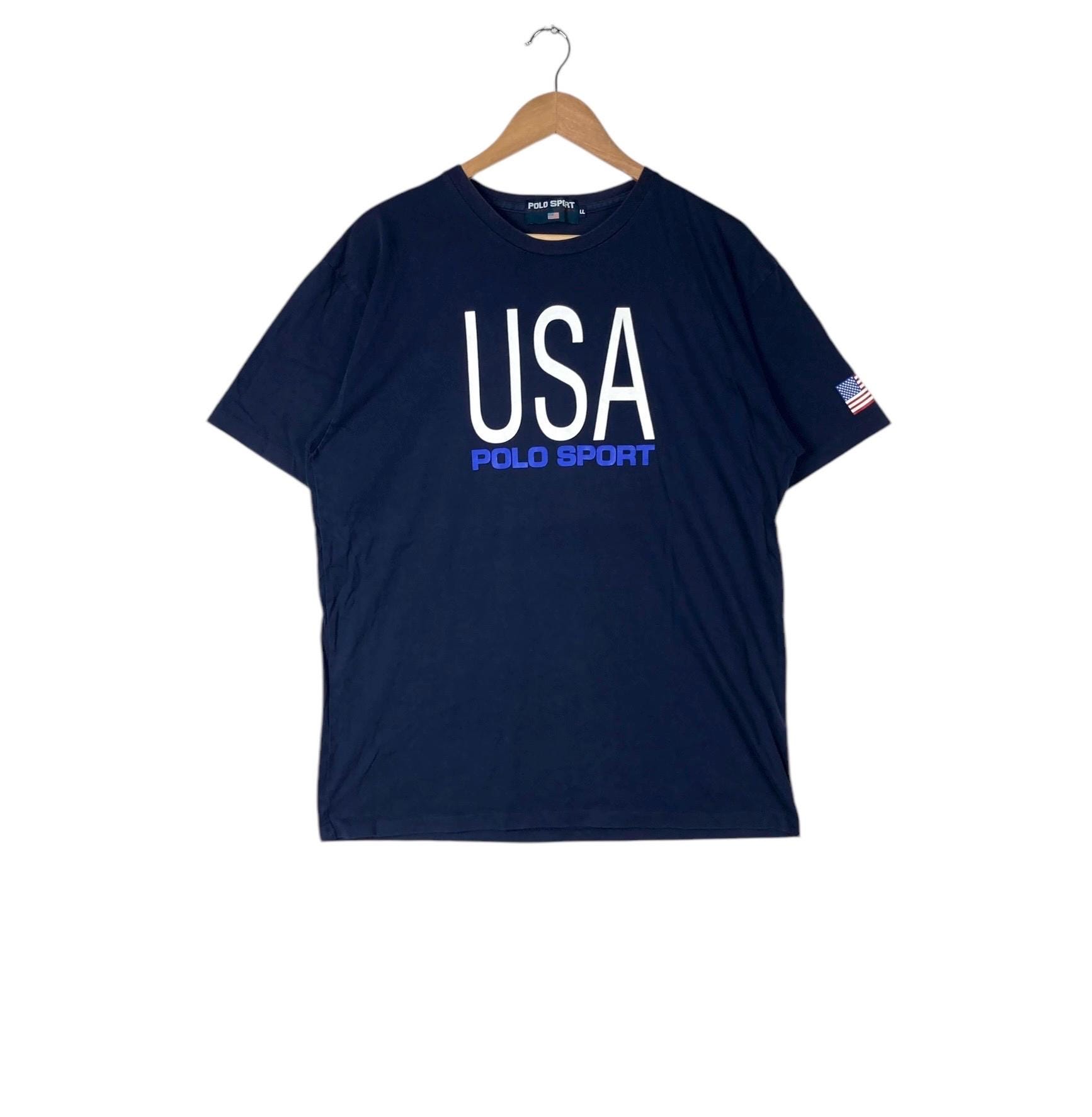Lolife!!! Vintage POLO SPORT USA by Ralph Lauren Usa Flag T-shirt