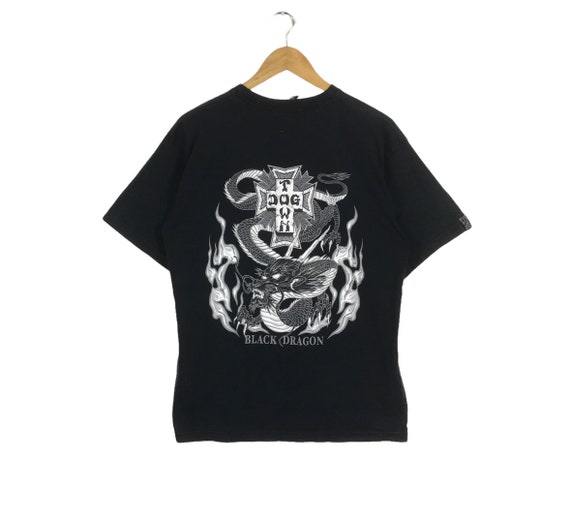 Rare!!! Vintage DOGTOWN BLACK DRAGON Big Logo T-shirt Medium