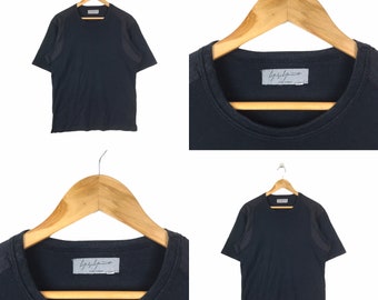 By Yohji Yamamoto!!! Japanese Designer YOHJI YAMAMOTO JAPAN By Yohji Signature Plain T-Shirt Made in Japan Medium Size