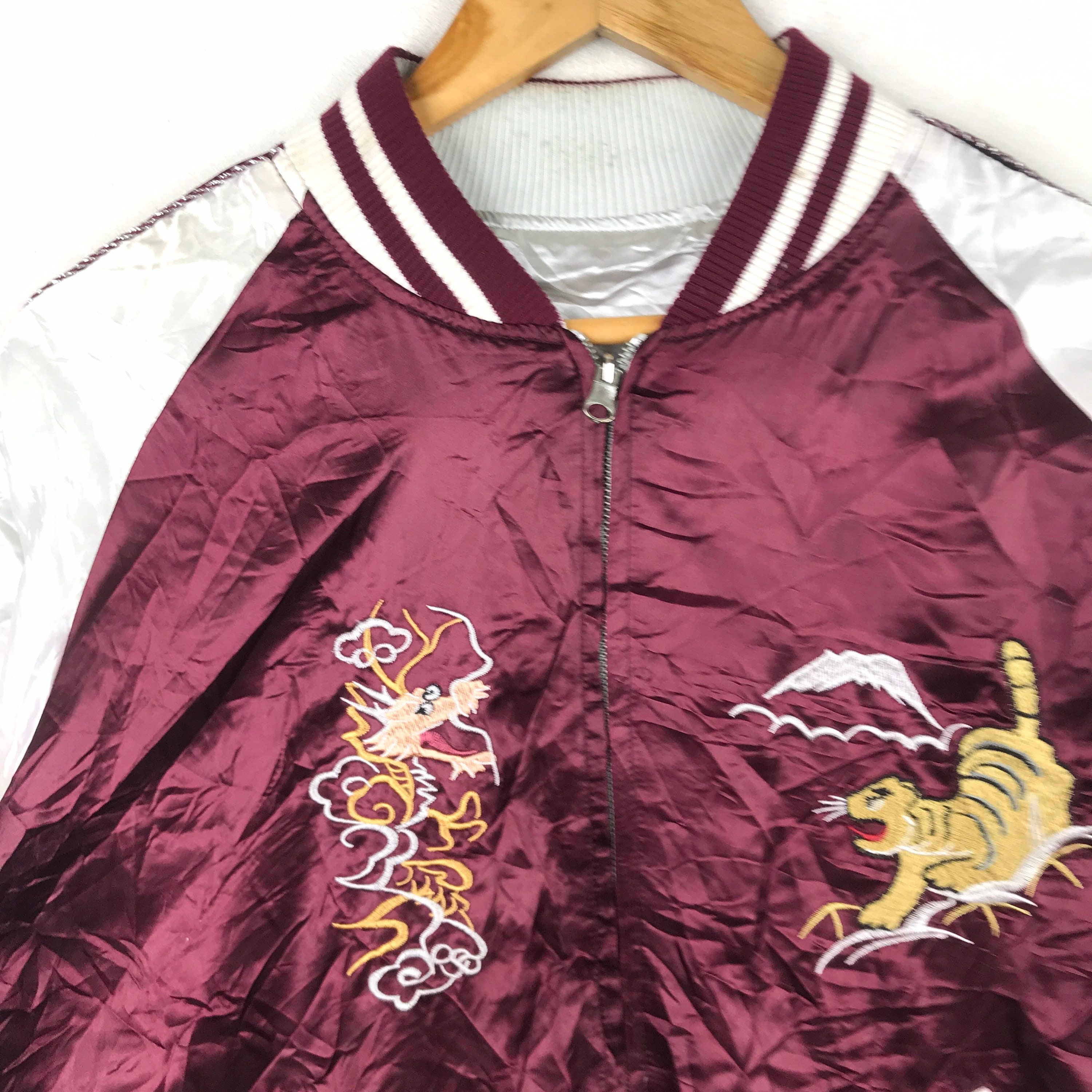 朱入り型染めの総刺し子リバーシブルジャケット21 japan vintage