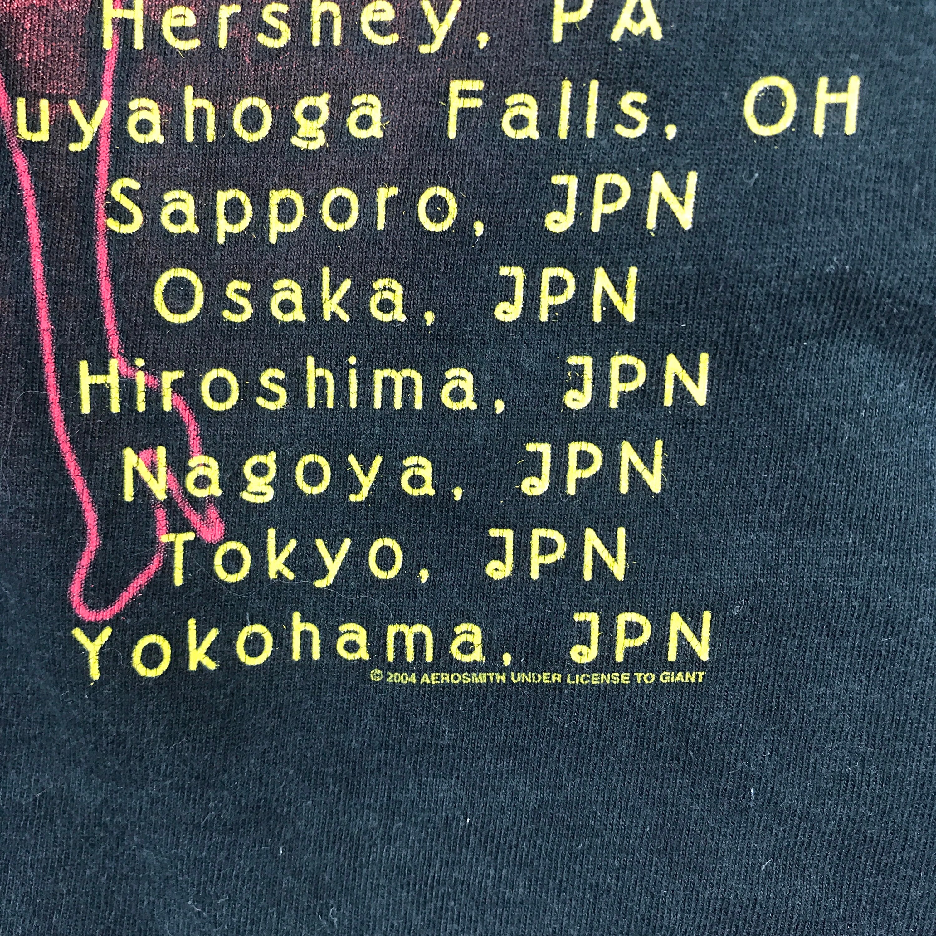 2004 ツアー!!! ヴィンテージ バンド Tシャツ AEROSMITH TOUR 2004
