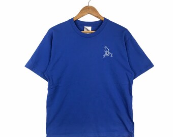 Sällsynt!!! Vintage NIKE JUMP SWOOSH Sportswear basket T-shirt blå färg mellanstorlek