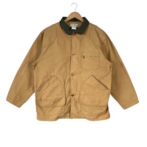 Roupa de trabalho!!! Roupa de trabalho vintage LL BEAN Freeport Maine, fabricada nos EUA, com cobertor de lã para trabalhadores, jaqueta para tarefas domésticas, tamanho grande