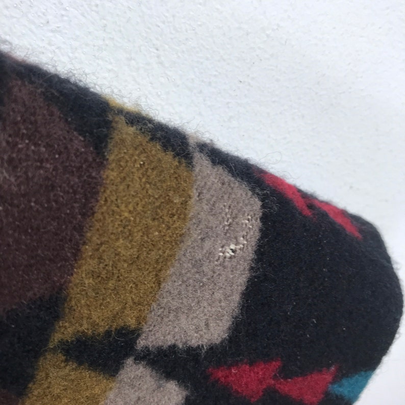 Rare!! Vintage BEAVER ROOTS CANADA Navajo Native Blanket Wool Jacket Made in Canada Large Size