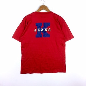 Rare!!! The Famous KENZO JEANS JAPAN Made In Japan Big Logo T-Shirt Free Size