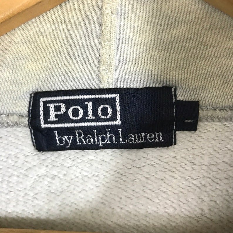 One Of The Greatest Polo Vintage 90s POLO By RALPH LAUREN Polo Pwing Polo P-Wings Distressed Pullover Hoodie image 4