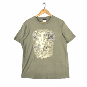 Rare!!! The Famous VERSUS VERSACE ITALY Jvc Logo T-Shirt Made In Italy Large Size