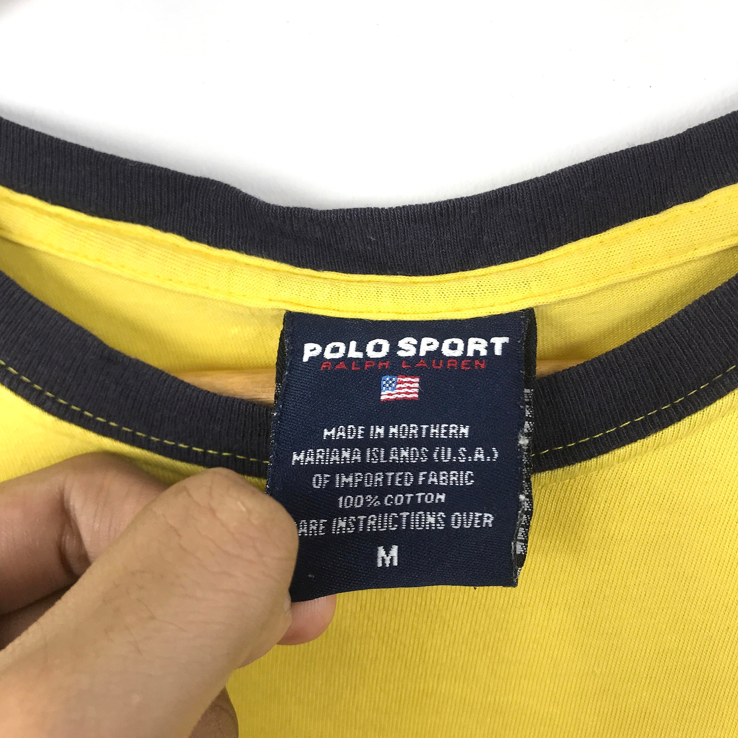 Lolife!!! Vintage POLO SPORT by RALPH Lauren T-shirt Yellow