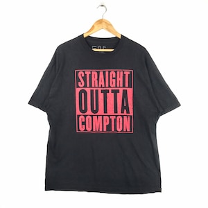 American Hip Hop!!! Vintage STRAIGHT OUTTA COMPTON By Nwa Eazy Dre Cube Ren Yella T-Shirt Extra Large Size Made in Usa
